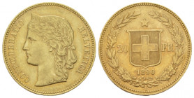 , 20 Francs 1890, AV 21.00 mm., 6.45 g.
Fr. 495.

Extremely fine