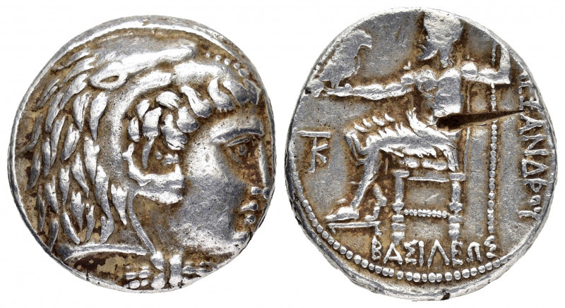 KINGS of MACEDON.Alexander III.(336-323 BC).Kition.Tetradrachm. 

Obv : Head of ...