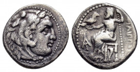 KINGS of MACEDON.Philip III Arrhidaios.(323-317 BC).Magnesia ad Maeandrum.Drachm.

Obv : Head of Herakles right, wearing lion skin.

Rev : ΦΙΛΙΠΠΟΥ.
Z...