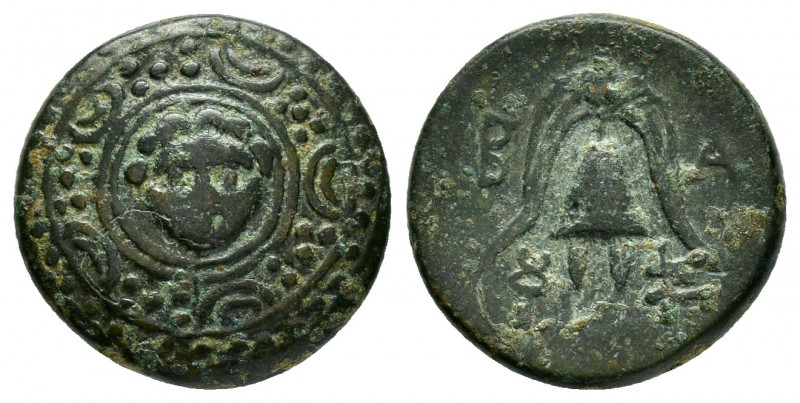 KINGS of MACEDON.Philip III.(323-317 BC).Ae.

Obv : Macedonian shield, with faci...