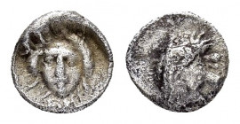 ASIA MINOR.Uncertain.(4th Century BC).Obol.

Obv : Head of Apollo.

Rev : Head of lion.

Condition : Fine.

Weight : 0.25 gr
Diameter : 6 mm