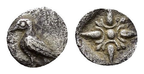 ASIA MINOR.Uncertain.(440-390 BC).Tetartemorion

Obv : Eagle standing left.

Rev...