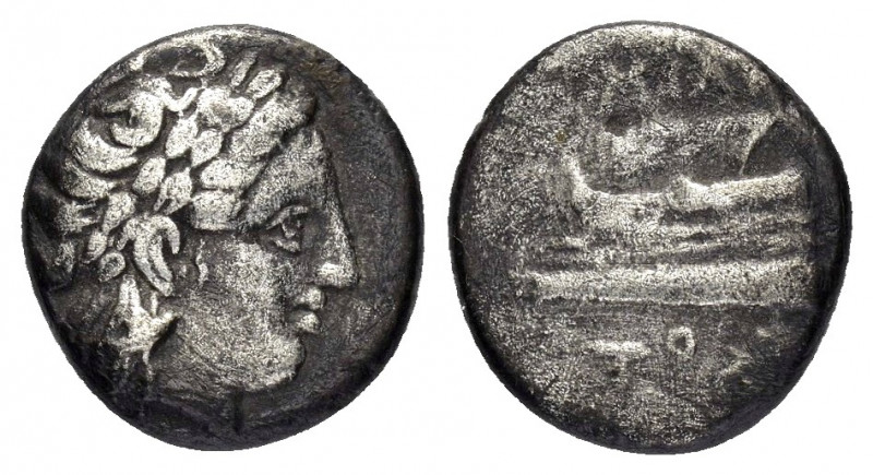 BITHYNIA.Kios.(Circa 350-300 BC).Hemidrachm.

Obv : K.
Laureate head of Apollo r...