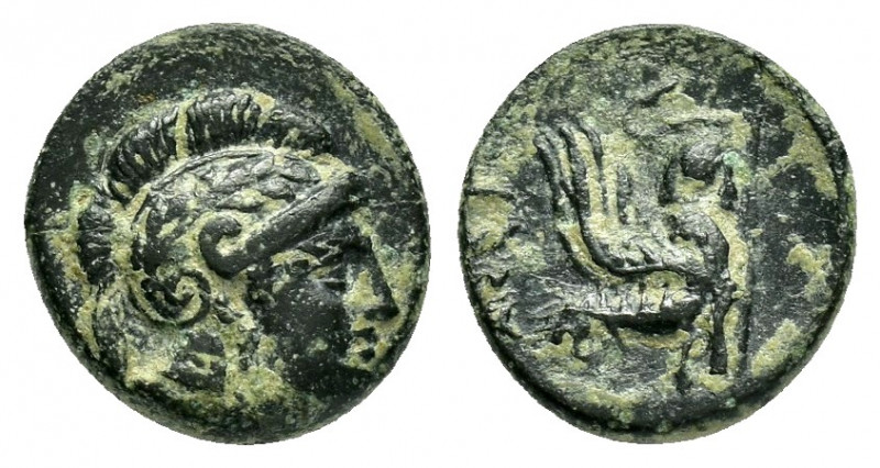 TROAS.Assos.(4th-3rd centuries BC).Ae.

Obv : Helmeted head of Athena right.

Re...