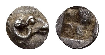 TROAS.Kebren.(520-480 BC).Obol. 

Obv : Head of ram right.

Rev : Rough quadripa...