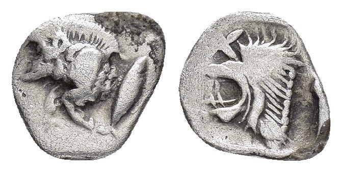 MYSIA.Kyzikos.(Circa 5th century BC).Obol.

Obv : Forepart of boar left; tunny t...