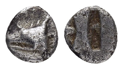 MYSIA.Kyzikos.(Circa 600-550 BC).Obol.

Obv : Head of tunny fish to left.

Rev :...