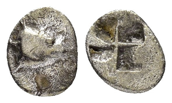 MYSIA.Kyzikos.(Circa 600-550 BC).Obol.

Obv : Head of tunny right.

Rev : Incuse...