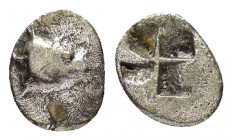 MYSIA.Kyzikos.(Circa 600-550 BC).Obol.

Obv : Head of tunny right.

Rev : Incuse square punch.
SNG Fritze IX 2.

Condition : Very fine.

Weight : 0.36...