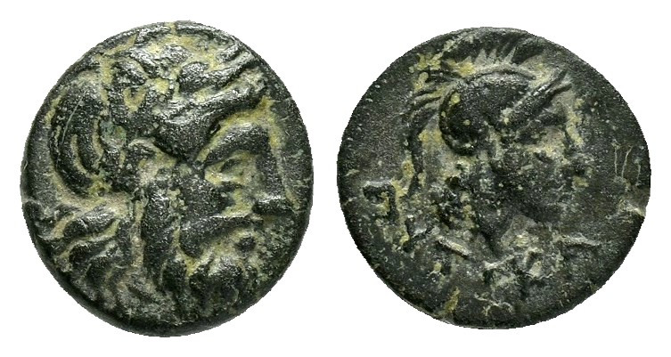 AEOLIS.Autokane.(3rd century BC).Ae.

Obv : Laureate head of Zeus right.

Rev : ...