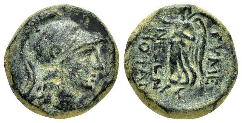 PHRYGIA.Eumeneia.(Circa 133-0 BC).Ae.

Obv : Helmeted head of Athena right.

Rev...