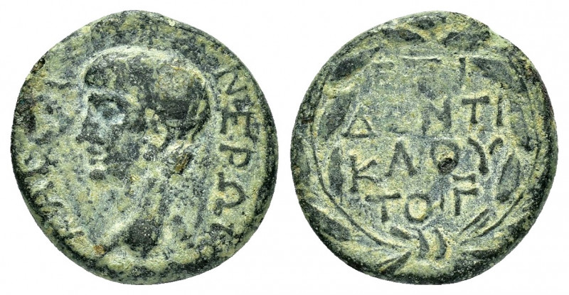 ASIA MINOR.Uncertain.Nero.(54-68).Ae. 

Obv : ΝΕΡΩΝ ΚΑΙΣΑΡ.
Bare head left.

Rev...