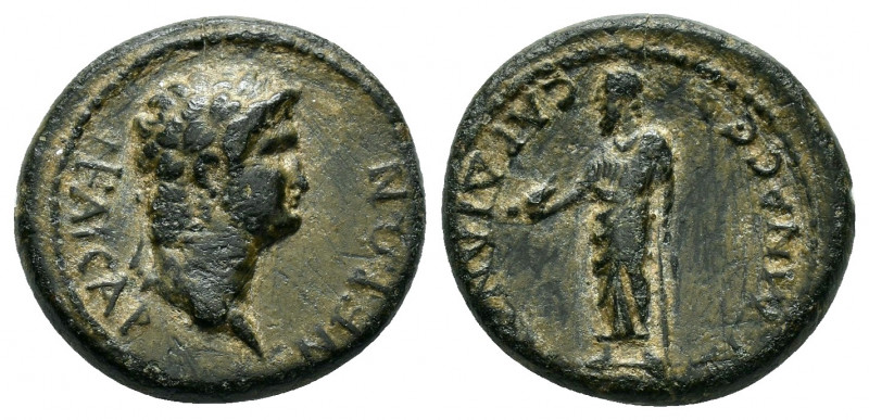 LYDIA.Sardes.Nero.(54-68).Ae. 

Obv : NEPΩN KAICAP.
Laureate head right.

Rev : ...