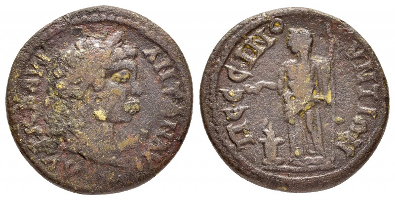 GALATIA.Pessinus.Caracalla.(197-217).Ae. 

Obv : AVT K M AVP ANTΩNINOC.
Bare hea...