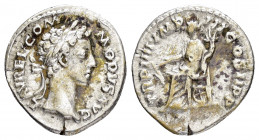 COMMODUS.(177-192).Rome.Denarius. 

Obv : L AVREL COMMODVS AVG.
Laureate, draped and cuirassed bust right.

Rev : TR P IIII IMP III COS II P P.
Fortun...