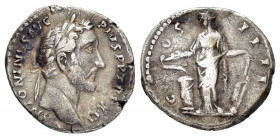 ANTONINUS PIUS.(138-161).Rome.Denarius.

Obv : ANTONINVS AVG PIVS P P TR P XI.
Laureate head right.

Rev : COS IIII.
Salus standing left, feeding snak...