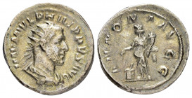 PHILIP I.(244–249).Rome.Antoninianus

Obv : IMP M IVL PHILIPPVS AVG.
Radiate, draped and cuirassed bust right.

Rev : ANNONA AVGG.
Annona standing lef...