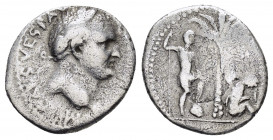 VESPASIAN.(69-79).Antioch.Denarius. 

Obv : IMP CAES VESP AVG P M COS IIII.
Laureate head of Vespasian to right.

Rev : Palm tree, Vespasian standing ...