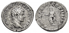 CARACALLA.(198-217).Rome.Denarius. 

Obv : ANTONINVS PIVS AVG GERM.
Laureate headof Caracalla to right.

Rev : P M TR P XVII COS IIII P P.
Genius of t...