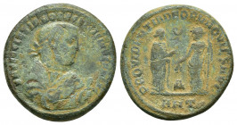 DIOCLETIAN.(305-311/2).Antioch.Follis.

Obv : D N DIOCLETIANO BAEATISSIMO SEN AVG.
Laureate and mantled bust right, holding olive branch and mappa.

R...