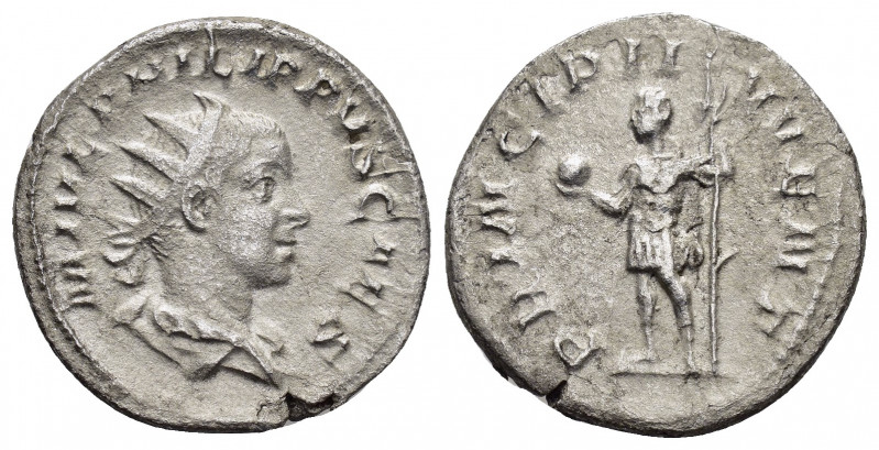 PHILIP II.(247-249 ).Rome.Antoninianus.

Obv : M IVL PHILIPPVS CAES.
Radiate, dr...