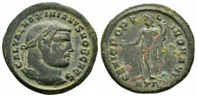 MAXIMINUS II.(310-313).Follis. 

Obv : GAL VAL MAXIMINVS NOB CAES.
Laureate bust right.

Rev : GENIO POP V LI ROMANI.
Genius, wearing modius, nude, ch...