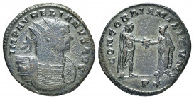 AURELIAN.(270-275).Siscia.Antoninianus.

Obv : MP AVRELIANVS AVG.
Radiate, draped, right bust. 

Rev : CONCORDIA MILITVM.
Aurelian, togate, standing r...