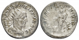 PHILIP I.(247-249).Rome.Antoninianus.

Obv : MP M IVL PHILIPPVS AVG.
Radiate, draped and cuirassed bust right.

Rev : ANNONA AVGG.
Annona standing lef...