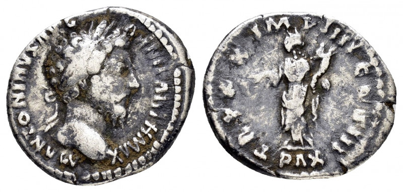 MARCUS AURELIUS.(161-180).Rome.Denarius.

Obv : M ANTONINVS AVG ARM PARTH MAX.
L...