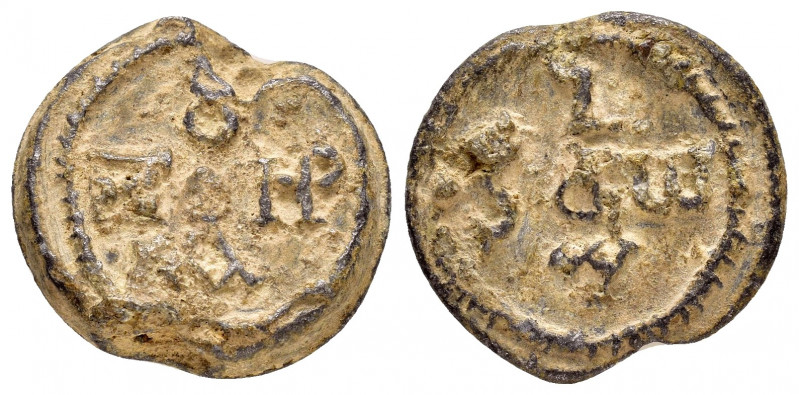BYZANTINE LEAD SEAL.(Circa 7th - 12 th th Century).PB Seal.

Obv : Cruciform mon...
