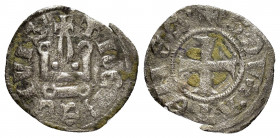 CRUSADERS.Principality of Achaea.Philippe de Taranto.(1307-1313).Clarencia.BI Denier.

Obv : + PhS P ACh TAR.
Cross pattee.

Rev : + DЄ CLARЄNCIA.
Cha...