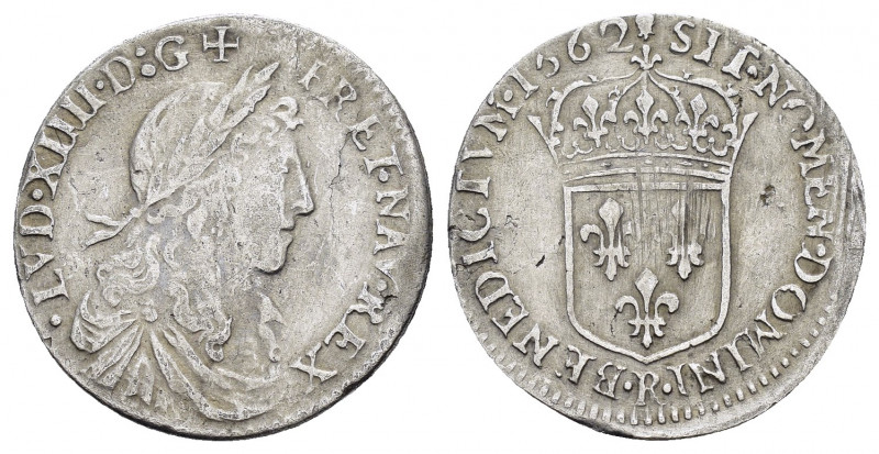 FRANCE.Louis XIV.(1643-1715).1/12 Ecu.

Obv : LVD XIIII D G FR ET NAV REX.
Laure...