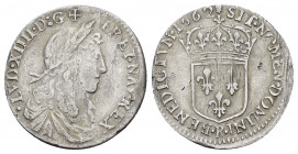 FRANCE.Louis XIV.(1643-1715).1/12 Ecu.

Obv : LVD XIIII D G FR ET NAV REX.
Laureate, draped and armored bust right.

Rev : SIT NOMEN DOMINI BENEDICTVM...