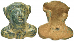 Ancient Roman bronze applique bust of goddess.(1st - 2nd Century).Ae.

Condition : Good very fine.

Weight : 83.1 gr
Diameter : 47 mm