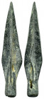 ANCIENT ROMAN BRONZE ARROW HEADS.(Circa 2 th Century). Ae.

Condition : Good very fine.

Weight : 4.2 gr
Diameter : 48 mm