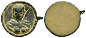 ANCIENT ROMAN BRONZE APLIQUE.(1st-2nd century).Ae.

Condition : Good very fine.

Weight : 7.5 gr
Diameter : 31 mm