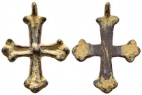 BYZANTINE EMPIRE.Cross.(Circa 9th-12th Century).Ae.

Condition : Good very fine.

Weight : 4.8 gr
Diameter : 28x38 mm