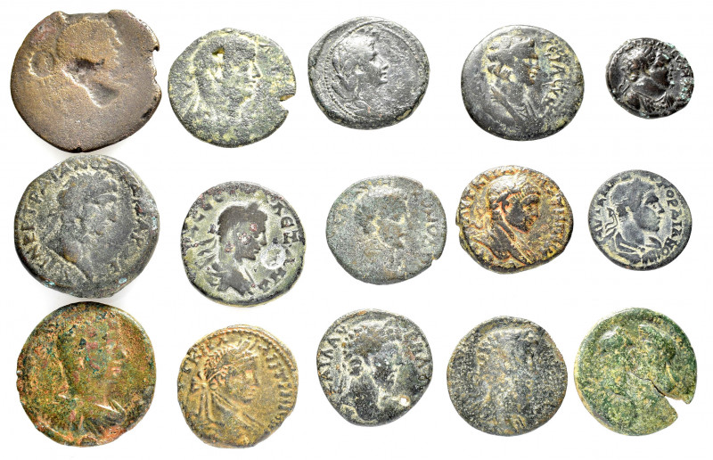 15 ROMAN POVENCIAL COINS.SOLD AS SEEN. NO RETURN.