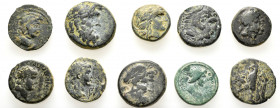 10 ANCIENT BRONZE COINS.SOLD AS SEEN. NO RETURN.