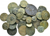 35 ANCIENT BRONZE COINS.SOLD AS SEEN. NO RETURN.