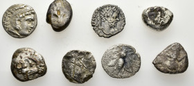 8 ANCIENT SILVER COINS.SOLD AS SEEN. NO RETURN.