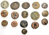 16 ANCIENT BRONZE COINS.SOLD AS SEEN. NO RETURN.