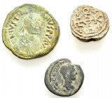 3 ANCIENT BRONZE COINS.SOLD AS SEEN. NO RETURN.