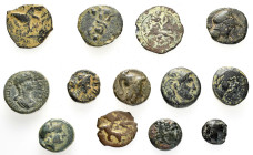 13 ANCIENT BRONZE COINS.SOLD AS SEEN. NO RETURN.