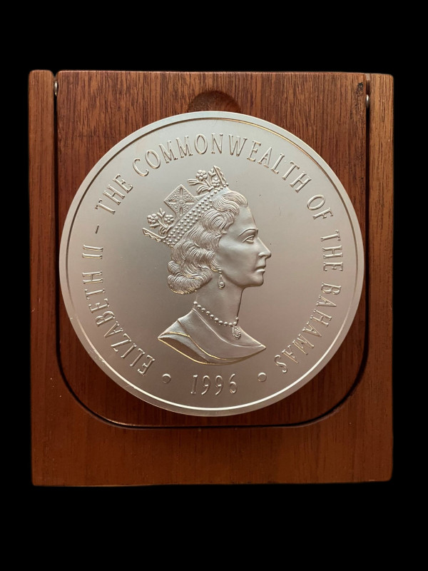 Elizabeth II., seit 1952 50 Dollars 1996. 120 mm. Silber / Silver 0.999. Third m...