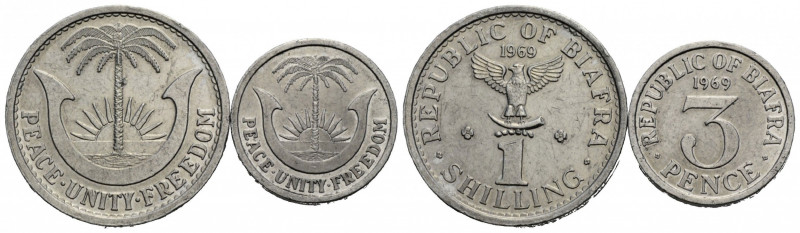 Republik, 1967-1970
 1969. Aluminium. 1. 17.5 mm. 3 Pence 1969, 0.8 g. 2. 23.5 ...