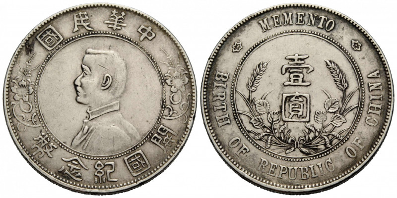Republik / Republic
 Dollar / Yuan o. J. / ND. (16 / 1927). 39.1 mm. Silber / S...
