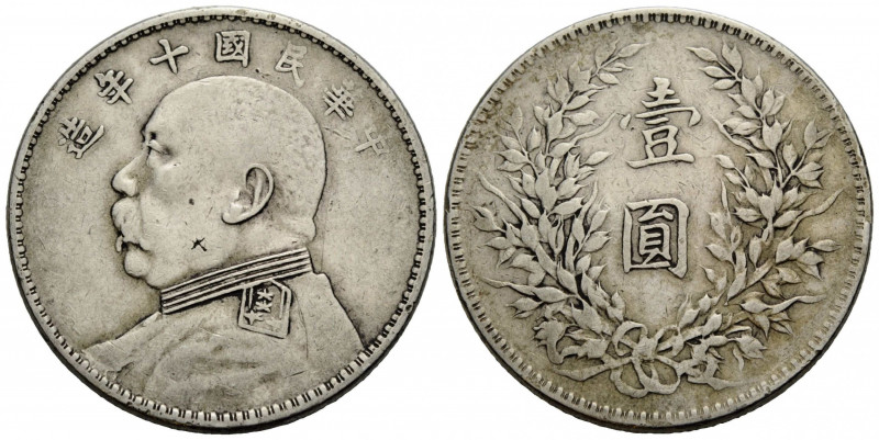 Republik / Republic
 Dollar / Yuan 10 (1921). 38.8 mm. Silber / Silver. Yuan Sh...