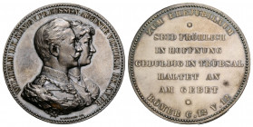 Preussen / Prussia Wilhelm II. 1888-1918
 Silbermedaille / Silver medal o. J. / ND. 45.2 mm. Geschenk für das Ehejubiläum / Gift for the marriage ann...