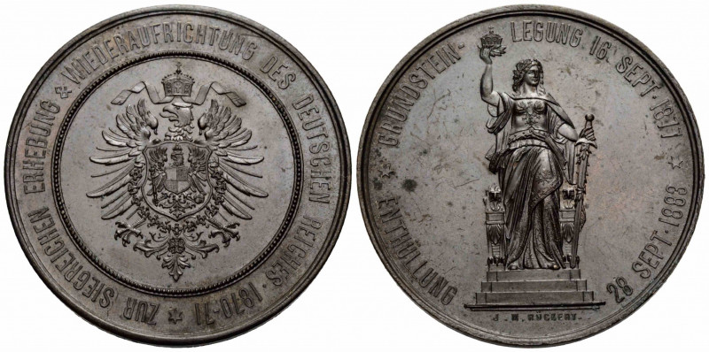 Kaiserreich / Empire
 Bronzemedaille / Bronze Medal 1883. 47.1 mm. Vs. ZUR SIEG...